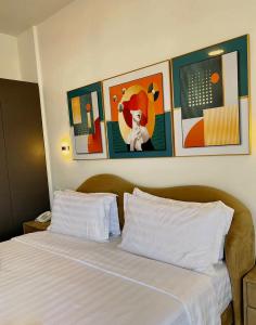 Postel nebo postele na pokoji v ubytování Hotel Midotel Seaview