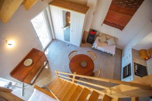 an overhead view of a house with a table and chairs at Holiday house with a swimming pool Gromin Dolac, Hvar - 24689 in Jelsa