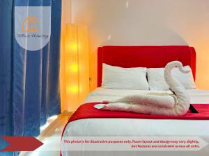 Postel nebo postele na pokoji v ubytování Cozy Studio unit,Cyberjaya,Wifi, Netflix,Free parking