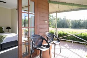 Balkón nebo terasa v ubytování Cabins on Halls