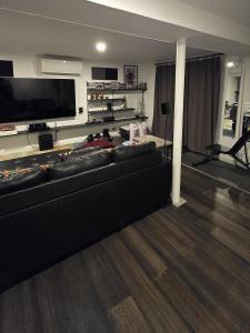 Μια τηλεόραση ή/και κέντρο ψυχαγωγίας στο House 15 mins from Woodstock NY with stunning views