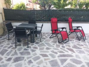 A patio or other outdoor area at il Biscottino