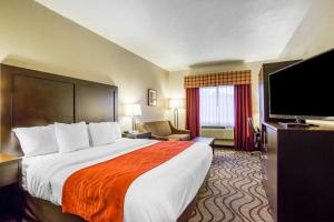 フルータにあるComfort Inn & Suitesの大きなベッドと薄型テレビがあるホテルの部屋 +58枚の写真