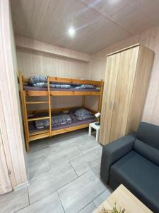 Postel nebo postele na pokoji v ubytování Pokoje u Grubego