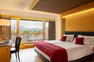 Hôtel Cailler & Bains de la Gruyère客房内的一张或多张床位