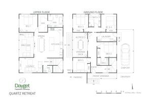 a floor plan of a house at Quartz Retreat in Daylesford