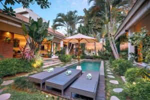 Villa Mint, 3Br Tropical Escape with Private pool and Lush Garden内部或周边的泳池