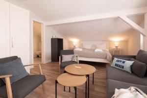 Ein Bett oder Betten in einem Zimmer der Unterkunft Villa Granitz Wind & Wolke