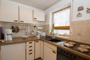 Kuchyň nebo kuchyňský kout v ubytování Ferienwohnung Vergissmeinnicht