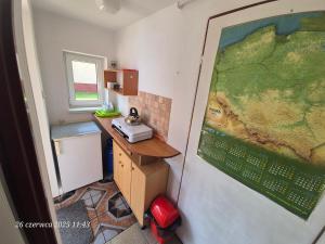 Nhà bếp/bếp nhỏ tại Dom Bursztynek - domek murowany