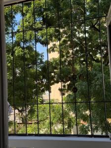 a window with a view of a tree at Aligna Bamburi in Mombasa