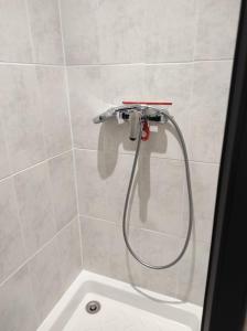 a shower with a hose in a bathroom at La Casa de Milo T2 - 26 m2 in Chauvigny