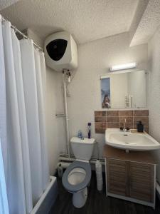 a bathroom with a toilet and a sink at Les logis de Paray - app 211 in Paray-le-Monial