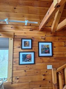 Fotografie z fotogalerie ubytování Charming Creekside Log Cabin with Wood Burning Stove Overlooking the Neshannock Creek, Western PA v destinaci Volant