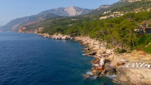an aerial view of a large body of water at Lov Faralya Adults Only in Faralya