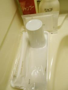 a white sink with a cup on top of it at Hotel Crown Hills Sendai Aobadori in Sendai +21 photos
