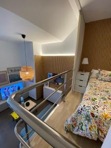 Postel nebo postele na pokoji v ubytování Estudio Camino de Rodeira, en Playa de Rodeira, Cangas