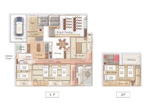 a floor plan of a condo with at Sanada Maru - Entire traditional Japanese house in Kaizuka