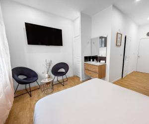 Η κουζίνα ή μικρή κουζίνα στο Charmant studio rénové à Roubaix +7 φωτογραφίες