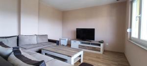 Μια τηλεόραση ή/και κέντρο ψυχαγωγίας στο Yellow Vacation House