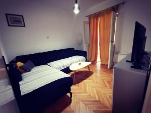 Televízia a/alebo spoločenská miestnosť v ubytovaní Apartments Indira