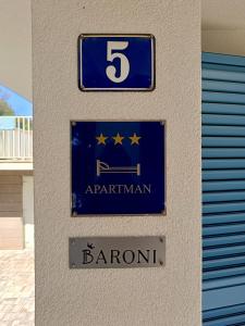 Certifikát, hodnocení, plakát nebo jiný dokument vystavený v ubytování Apartman BARONI