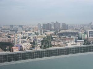 Nespecifikovaný výhled na destinaci Bangkok nebo výhled na město při pohledu z hotelu