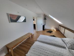 Postel nebo postele na pokoji v ubytování Moselluft2