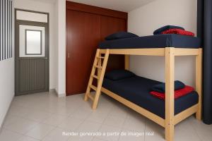 เตียงในห้องที่ Suite#31 Cerca de Auto. Mex-Qro.