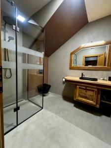 Koupelna v ubytování Apartmány pod Oravským hradom