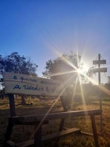 Solopgangen eller solnedgangen set fra campingpladsen