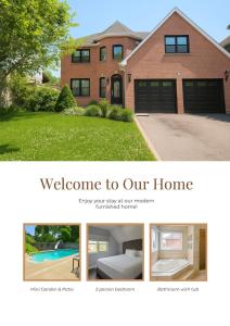 a collage of pictures of a house at Luxury home 4BR, Pool, & 5 Mins to 401 in Whitby