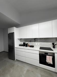 Η κουζίνα ή μικρή κουζίνα στο Emily's one bedroom flat