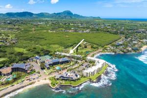 an aerial view of the resort and the ocean at Prince Kuhio 115 in Kipu
