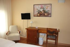 Μια τηλεόραση ή/και κέντρο ψυχαγωγίας στο Hotel Villa de Larraga
