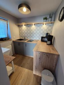 Kuchyň nebo kuchyňský kout v ubytování Ferienwohnung Anne