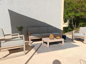 Χώρος καθιστικού στο Lamaisonbleue +32 φωτογραφίες