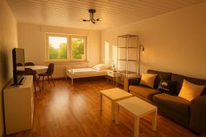 Televiisor ja/või meelelahutuskeskus majutusasutuses SMS-Homes I Auszeit am Wartberg-Heilbronn