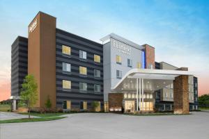 an artist rendering of the exterior of a hotel at Fairfield Inn & Suites DeSoto Dallas South in DeSoto