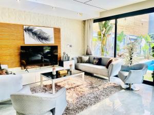 Et opholdsområde på The Icon Boutique villa 1