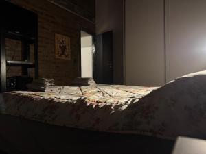 1 dormitorio con 1 cama grande con manta en Alquiler por Día Alca!!!!, en Viedma 12 fotos más