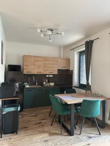 Kuchyň nebo kuchyňský kout v ubytování Apartmán Losonci