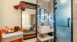 Katil atau katil-katil dalam bilik di 7 Days Inn Baoding Railway Station