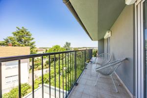 Balkón nebo terasa v ubytování Apartmani Paliska