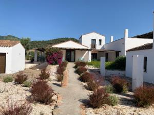 a house with a pathway leading to the front yard at Cort'e Nastasj in Tertenìa