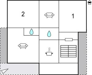 Plán poschodí v ubytovaní Gemuetliche Ferienwohnung