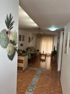 A seating area at Apartamento exótico en primera línea de Vera-Playa!