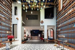 Posezení v ubytování Tiangang MYFEEL Hotel Cicheng Branch