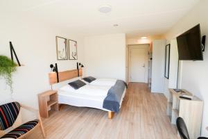 TV a/nebo společenská místnost v ubytování Hotel Vissenbjerg Storkro