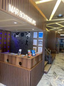 a mar bombardier store with a counter in a building at Mar Boutique Apartment in Istanbul